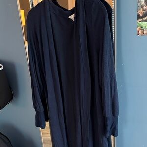 Women’s XL Navy Blue Long Cardigan